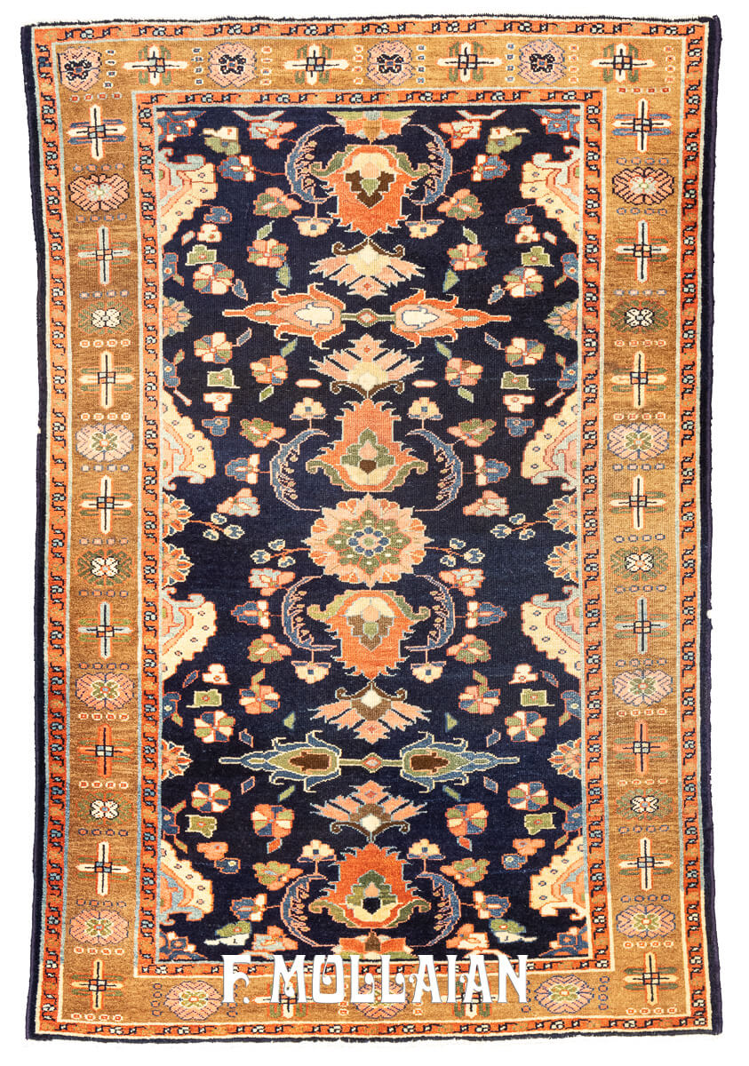 Antique Hamedan Rug Deep Blue Field n°:237767